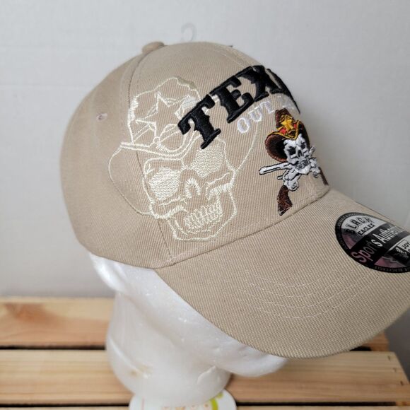 Texas Outlaw Ballcap Embroidered Tan - NEW - Picture 3 of 9